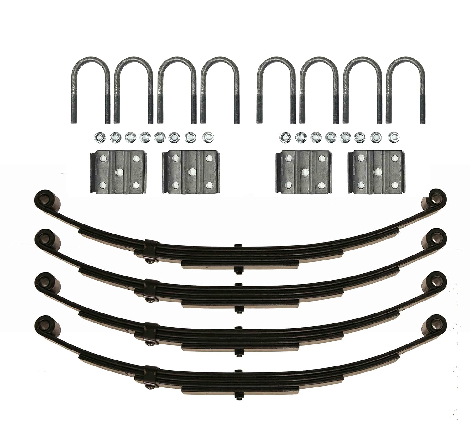 LIBRA 6000lbs 6K Tandem Trailer Axle Suspension Kit 3000 lbs Leaf Springs & Ubolt Kit