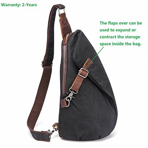 AOTIAN Unisex Sling Backpack Waxed Canvas Crossbody Bag 10 Liters