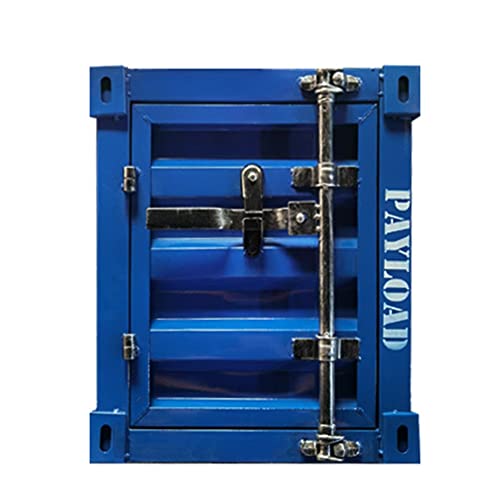 Blue Industrial Style Metal Storage Cabinet, Sofa Bedside Fashionable Side Table, Home bar Shop Small lockers File cabinets (Color : Blue - New Display, Size : 40x38x48cm)