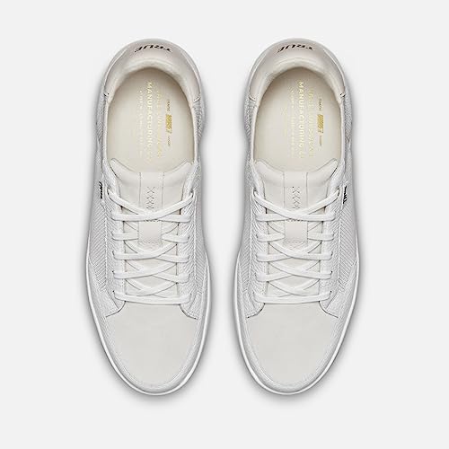 TRUE Linkswear FS-02 Mixed Media, Men's Golf Shoes, Premium Full Grain Leather & Durable Nubuck Suede Paneling, Water Resistant