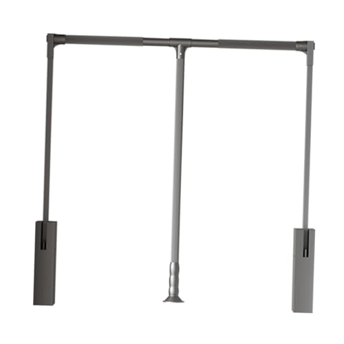 Pull Down Closet Rod,Adjustable Large Lift Cloth Hanger,Clothes Hanger with Slow Rebound Space Saving Weight Capacity 30KG,for Wardrobe Closet Cloakroom Cupboard(510-660mm)