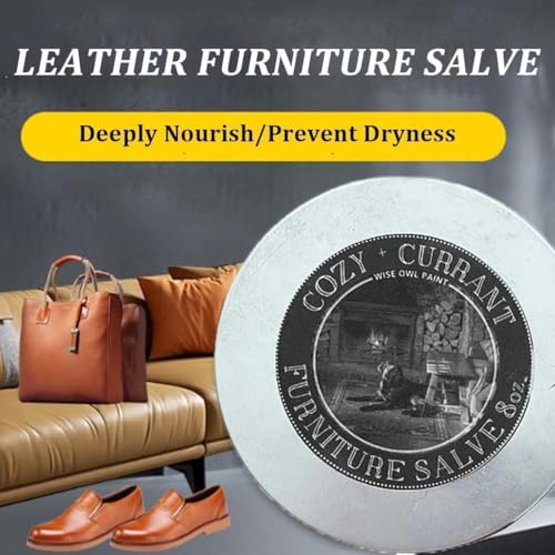 Wise Owl Furniture Salve and Brush, Generallye Leather Repair Salve, Evergloss Furniture Salve, Furniture Salve for Leather, Protect Care Your Leather Pieces and Wood Furniture (1)