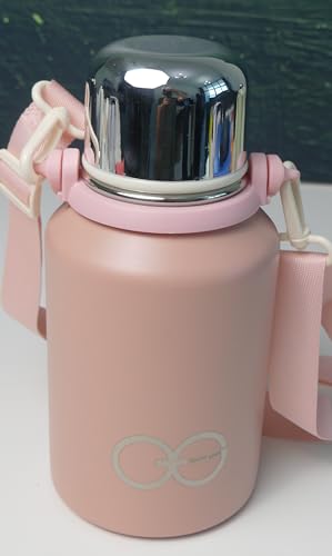 QuantumG - 1 Liter Stainless Steel Thermos | Cold & Hot for 12 Hours | Leakproof Lid Doubles as Cup | Dishwasher Safe (Pink), QG-1000-G, Medium