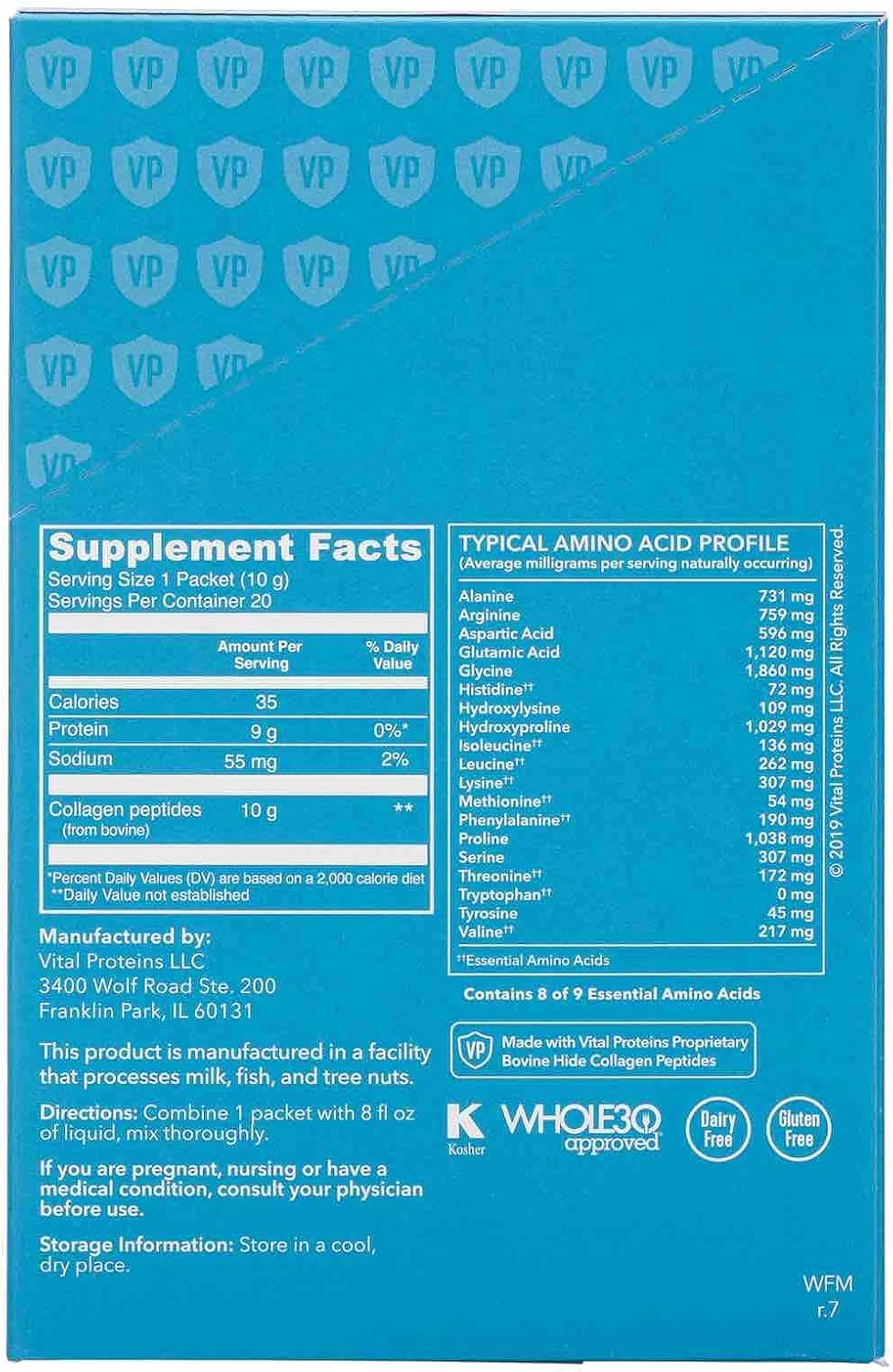 Vital PROTEINS Collagen Peptides 20ct Box, 0.35 OZ