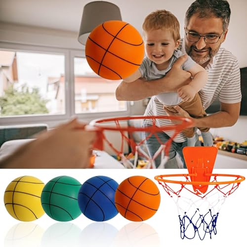 Silent Quiet Basketball,The Handleshh Silent Basketball,Foam Training Ball, 2024 New Silent Basketball Dribbling Indoor