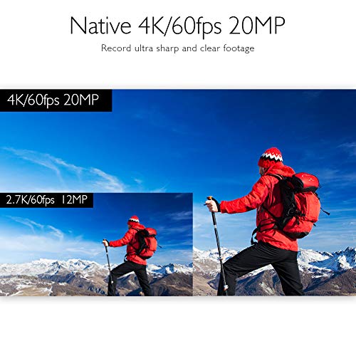 AKASO V50 Elite 4K60fps Touch Screen WiFi Action Camera Voice Control EIS 131 feet Waterproof Camera 8X Zoom Remote Control