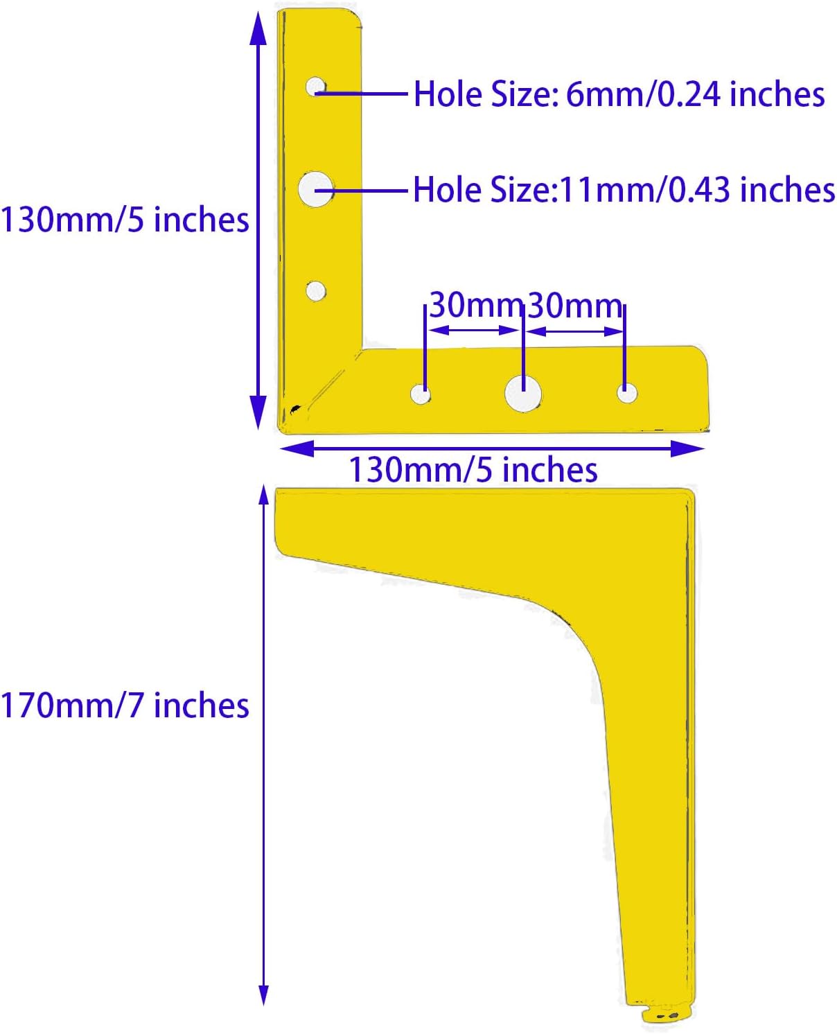 7 Inch Furniture Legs Modern Metal Cabinet Legs Set of 4, Furniture Feet Sofa Legs Dresser Legs DIY Replacement Feet for Table Nightstand Chair Couch Ottoman Cabinet(Golden)