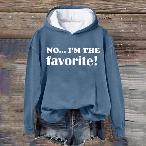 Women's Fashion Hoodies 2024 Fall Winter Casual Slogan Print Long Sleeve Pullover Hooded Tops with Pocket