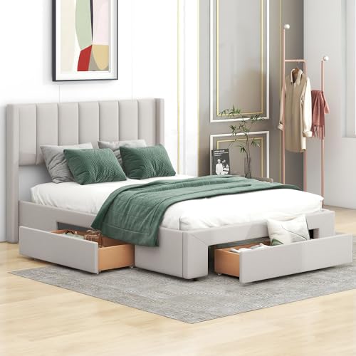 Twin XL over Twin XL Metal Bunk Bed with MDF Board Guardrail,an Integrated Ladder,Full-length Guardrails and Two Storage Drawers,Industrial Modern bunk-bed,No Box Spring Needed,Silver