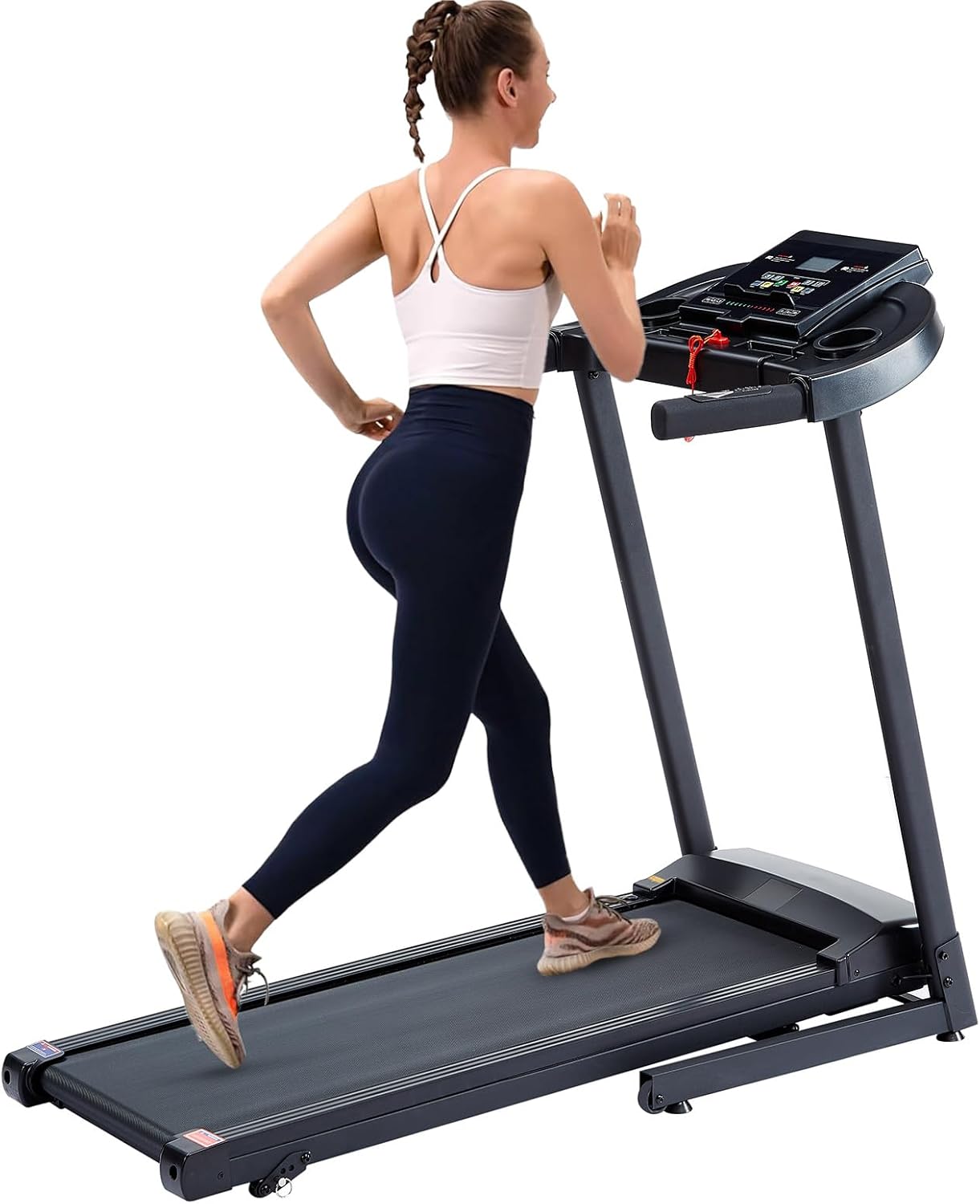 Treadmills - 2.5 HP Hydraulic Folding Removable Treadmill with 3-Speed Incline Adjustment, 12 preset Programs, 3 Countdown Modes, Heart Rate, Bluetooth and More, Suitable for Home and Gym use