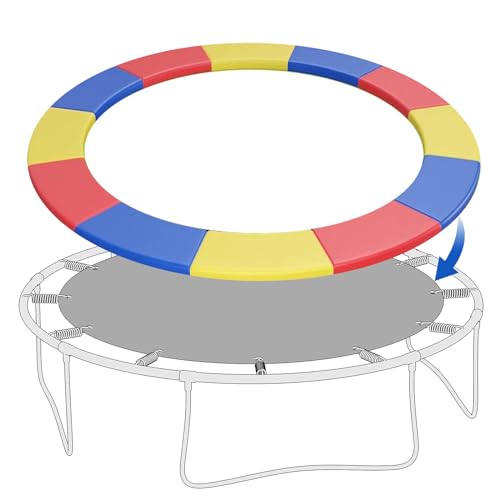 Trampoline Replacement Pad 0.6'' Thick Universal Trampoline Safety Pad Waterproof Trampoline Spring Cover, No Holes for Pole