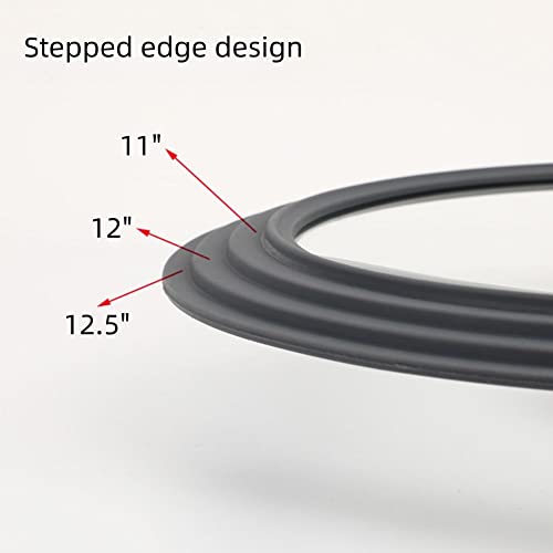 Universal Lid for Pots,Pans and Skillets - Tempered Glass with Heat Resistant Silicone Rim Fits 11