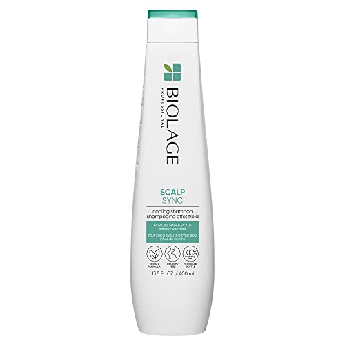 Biolage Cooling Mint Scalp Sync Shampoo | Cleanses Excess Oil From The Hair & Scalp | For Oily Hair & Scalp | Cool Sensation | Cruelty Free | Vegan | Salon Shampoo
