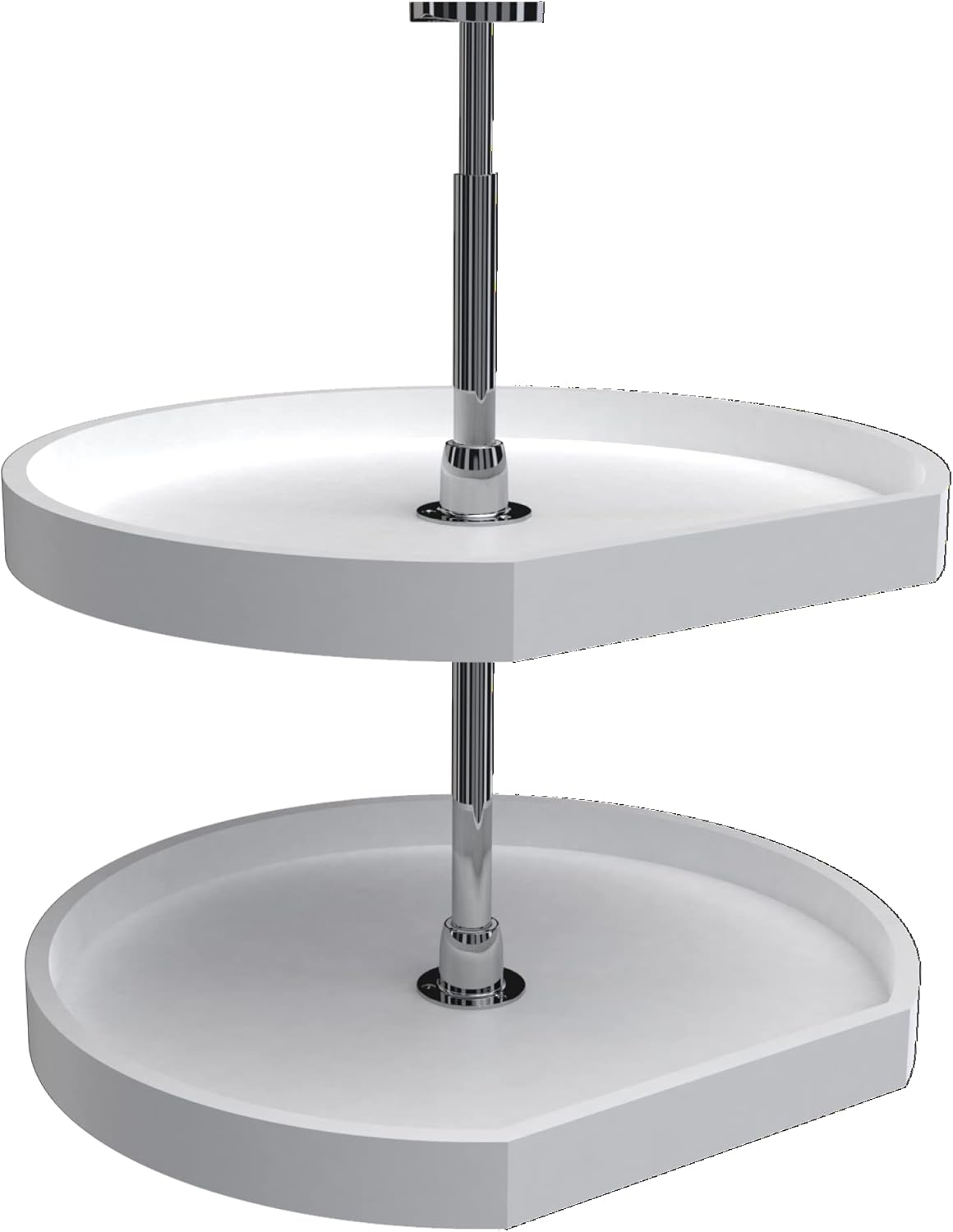 Rev-A-Shelf - 6272-22-11-52 - 22 in. White Polymer 2-Shelf D-Shape Lazy Susan Set