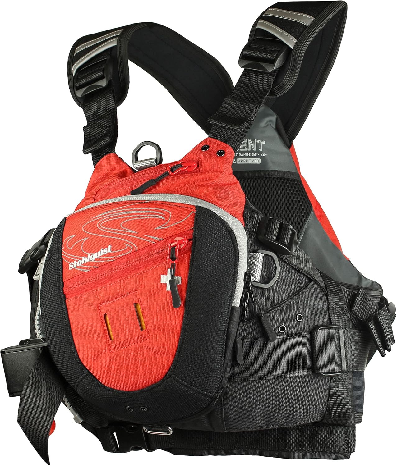 Stohlquist Descent Rescue Lifejacket (PFD)-Red-S/M