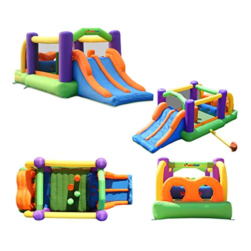 Bounceland Pro Racer Obstacle Bounce House with Dual Slides, Bounce, Climb, Slide All in One, UL 1 HP Blower Included, 19 ft x 9 ft x 7 ft H, Great for Big Party, Fun Racing Game in Teams