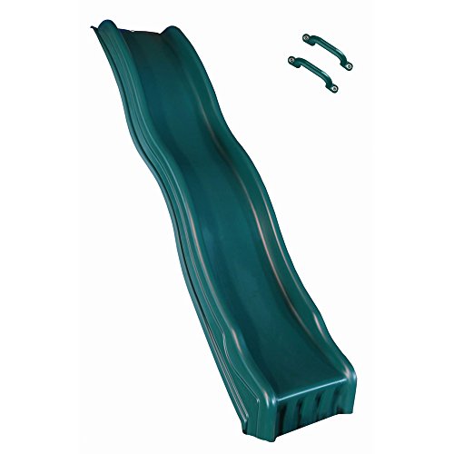 Swing-N-Slide WS 8335 Cool Wave Slide Plastic Slide for 4' Decks with Included Safety Handles, Green (Amazon Exclusive)