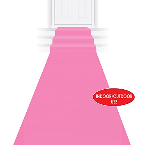 Beistle Red Carpet Aisle Runner - 24 inch by 15 foot, Non-Woven Polyester Fabric, Includes Double-Stick Tape, 1-Pack