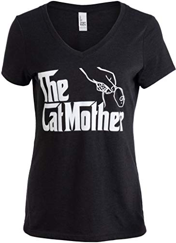 The Catmother | Funny, Cute Cat Mother Mom Owner Pet Kitty Kitten Women V-Neck T-Shirt