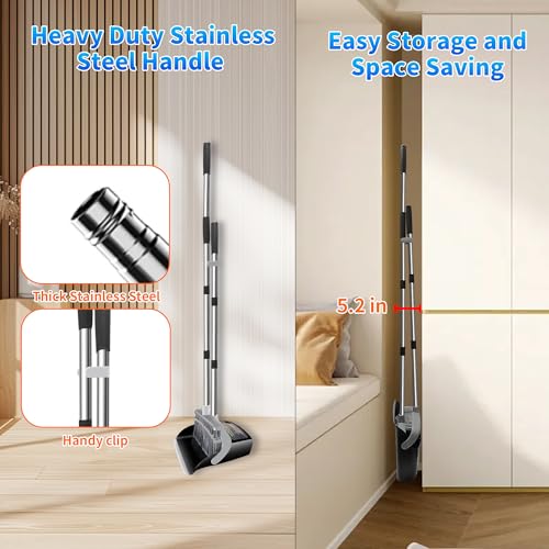 Broom with Dustpan Combo Set Broom and Dustpan Set Dust Pan with 51.2