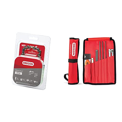 Oregon R56 AdvanceCut Chainsaw Chain for 16-Inch Bar -56 Drive Links – low-kickback chain fits Greenworks, Makita, EGO, DeWalt and more