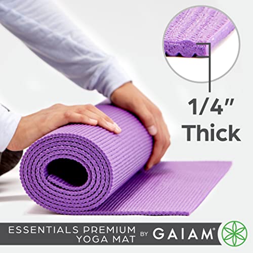 Gaiam Essentials Premium Yoga Mat with Yoga Mat Carrier Sling (72