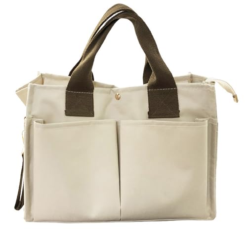 Lightweight & Stylish Diaper Changing Backpack with Easy-Access Pockets for Travel & Outdoor Adventures Travel Diaper Backpack Portable Diaper Bag (Rice white)