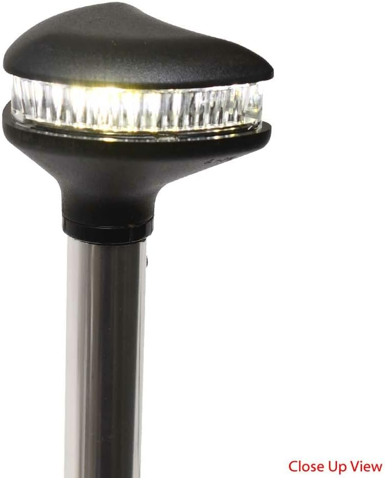 Perko Boat All-Round Folding Pole Light 1642000 CHR | 14 IN 12V LED