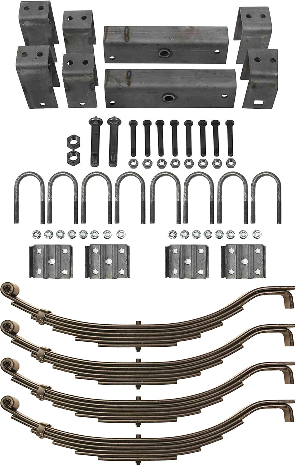LIBRA 8000# 8K Tandem Trailer Axle Suspension Kit Leaf Spring/U-bolt/Hanger Kit