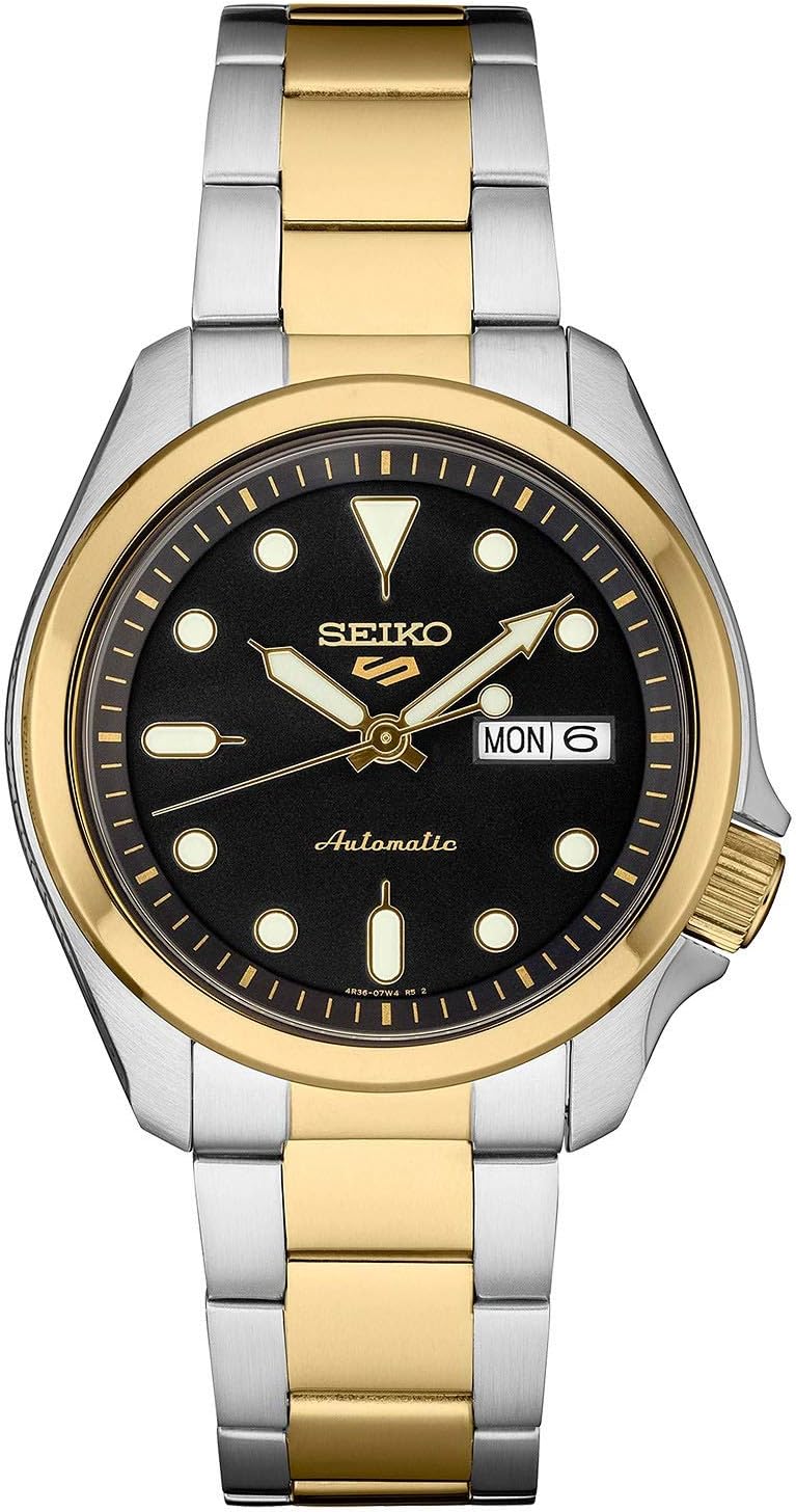 SEIKO SRPE60 5 Sports Men's Watch Silver-tone, Gold-tone 44.6mm Stainless Steel
