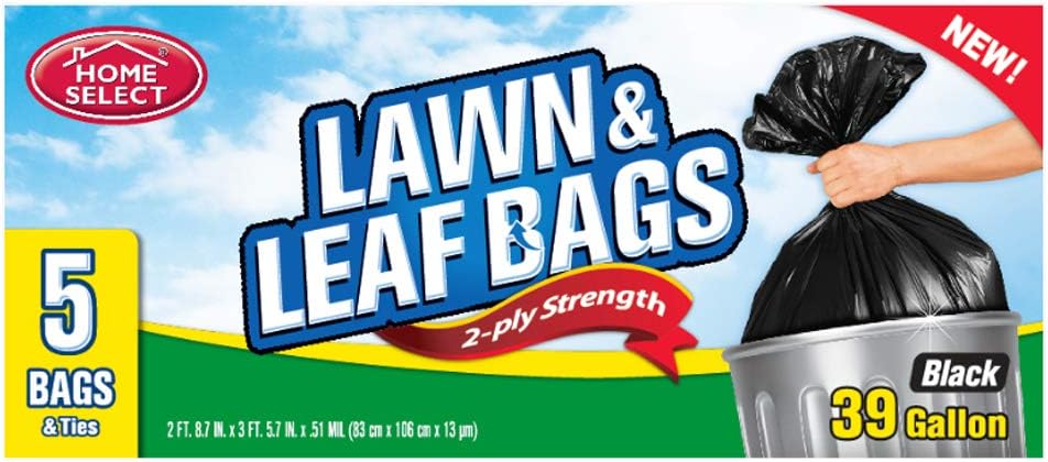 Home Select 39 Gallon Trash Bags
