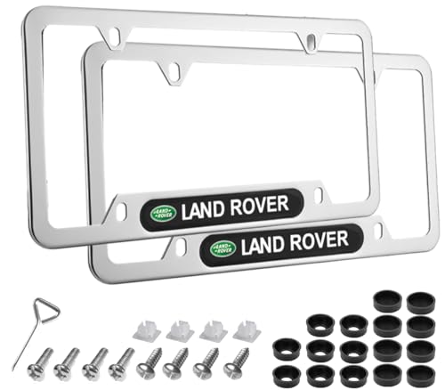 4 Holes License Plate Frames for Mustang Carbon Fiber-2 Pack Black Aluminum Metal Rattle Proof Front & Rear Tag License Plate Holders,Stainless Steel Tamper Proof License Plate Screws,for Women & Men