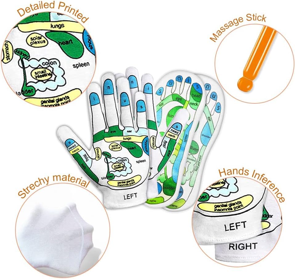 Reflexology Socks with Tools，Reflexology Socks，Acupressure Socks (1pair - Glove)