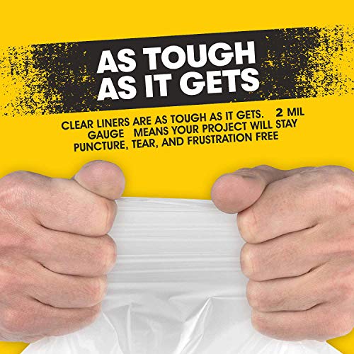 Aluf Plastics 36012CL 20-30 Gallon 1.2 MIL Thick Clear Heavy Duty Trash Bags - 30