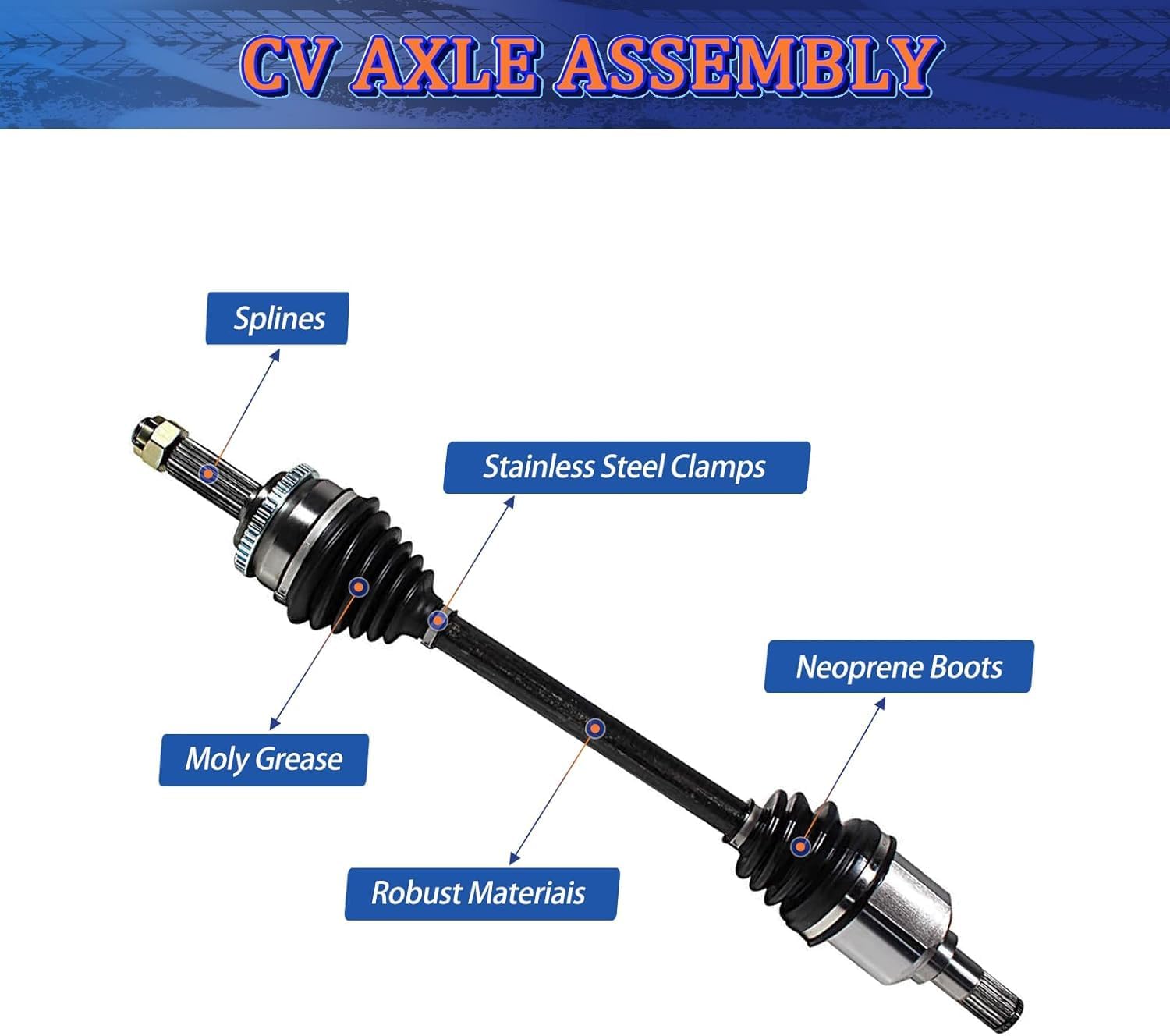 Front Left Right Pair CV Axle Joint Shaft Assembly Compatible with Acura Legend 1991 1992 1993 1994 1995 LS L GS Coupe Sedan 3.2L V6 GAS