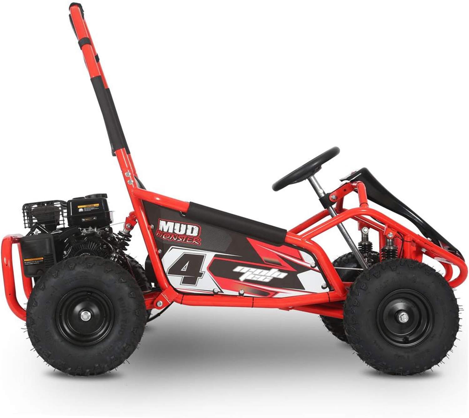 MotoTec Mud Monster 98cc Go Kart Full Suspension Red, 54x33x21
