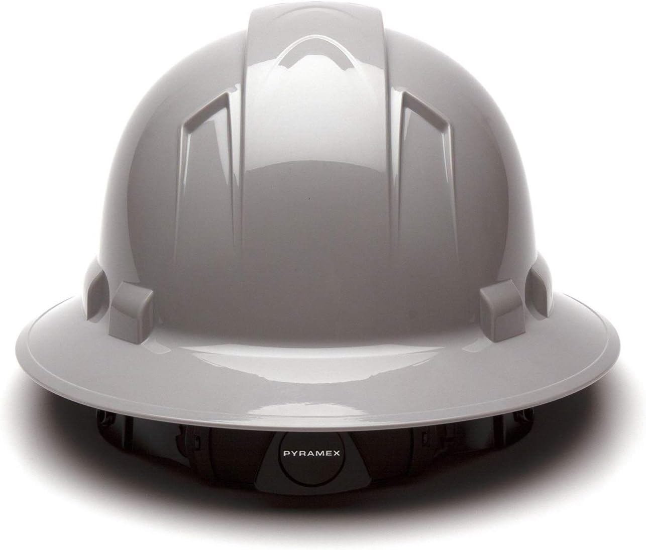 Pyramex Ridgeline Full Brim Hard Hat 4 Point Ratchet Gray