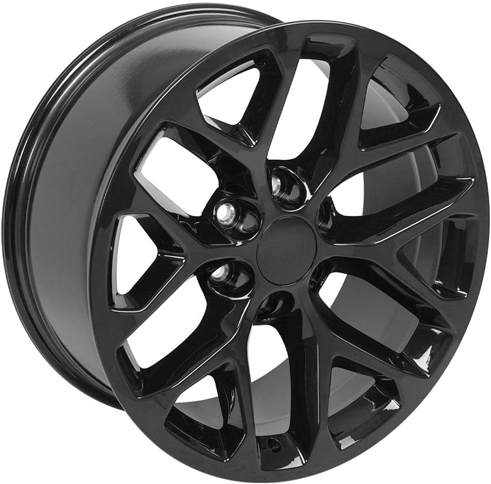 OE Wheels LLC 20 inch Rims Fits Silverado Suburban Tahoe Sierra Yukon Escalade 6x139.7 CV98B 20x9 Black SET