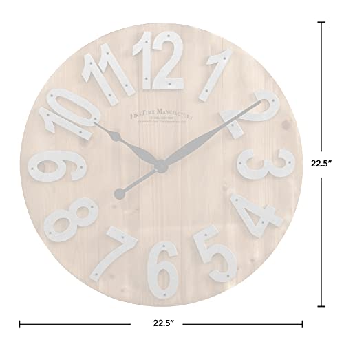 FirsTime & Co. Slat Wood Wall Clock, 22.5
