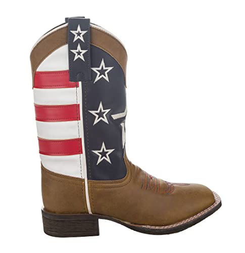 TuffRider Children's American Cowboy Western Boot With Free Assorted Striped Socks