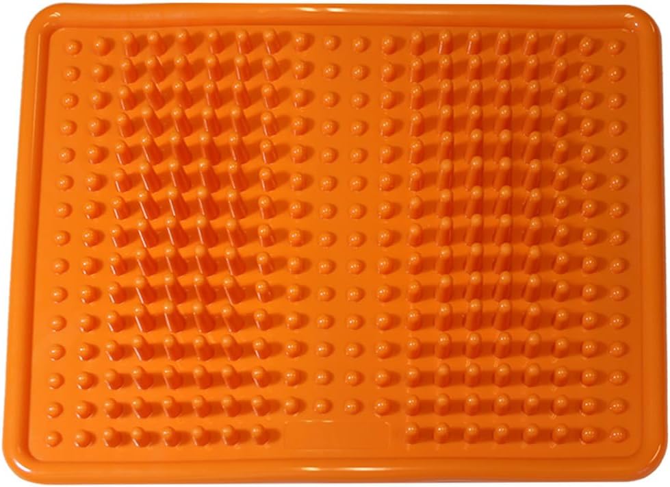 Foot Massager Mat, Acupressure Relaxation Reflexology Mat for Plantar Fasciitis, Heel, Arch Pain & Stress (Orange)