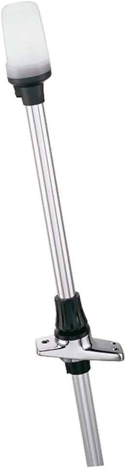 Perko 1611DP2CHR Telescoping White All-Round Pole Light with Base - 20.25