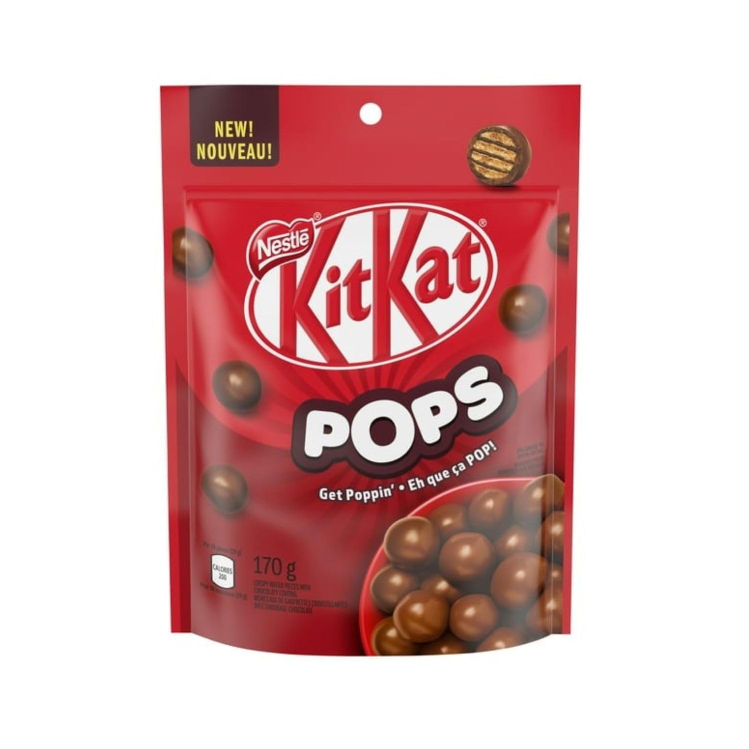 Generic KIT-KAT POPS Milk Chocolatey Snacks Pouch, 170 g/6 oz (Pack of 3) Shipped from Canada, Mini