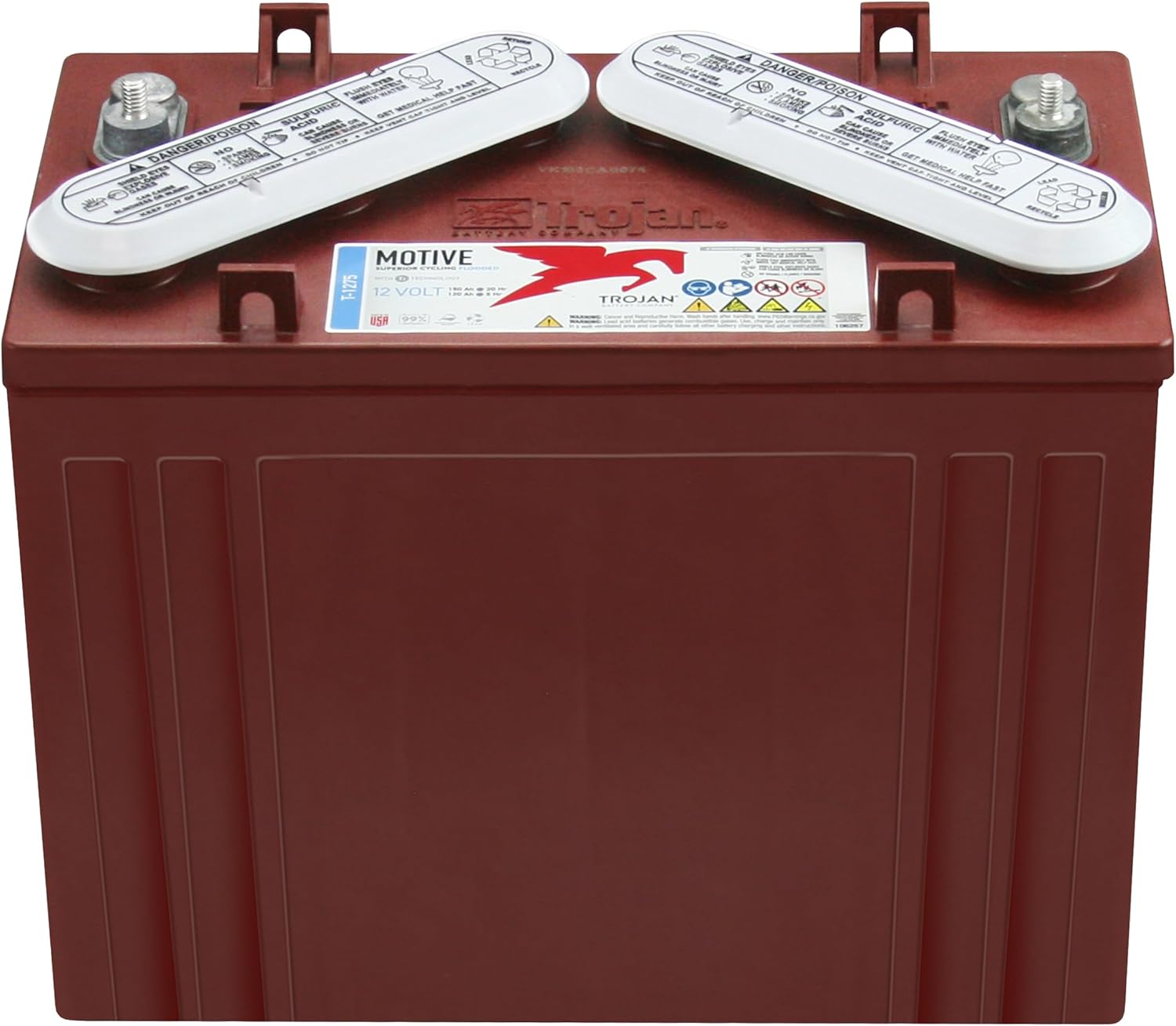 Trojan T-1275 12V 150Ah Flooded Lead Acid GC12 Deep Cycle Battery x2