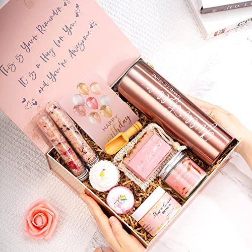 Luxury Gift Set Spa Box for Women Happy Birthday Gifts Basket Gift Ideas Relaxing Pamper Gifts for Best Friend Sister Her Wife Mom Mother Grandma Bday Bath Bridesmaid Gift Self Care Present