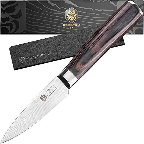 Chef Knife - 8 inch - Samurai Series - Razor Sharp Kitchen Knife - Forged 7Cr17MoV High Carbon Stainless Steel - Wood Handle with Blade Guard