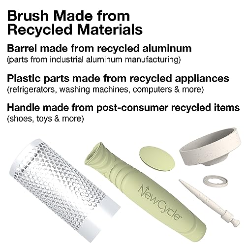 Olivia Garden NewCycle Round Thermal Hair Brush (not electrical) with ceramic barrel, ionic technology and made from 100% recycled material (except bristles)