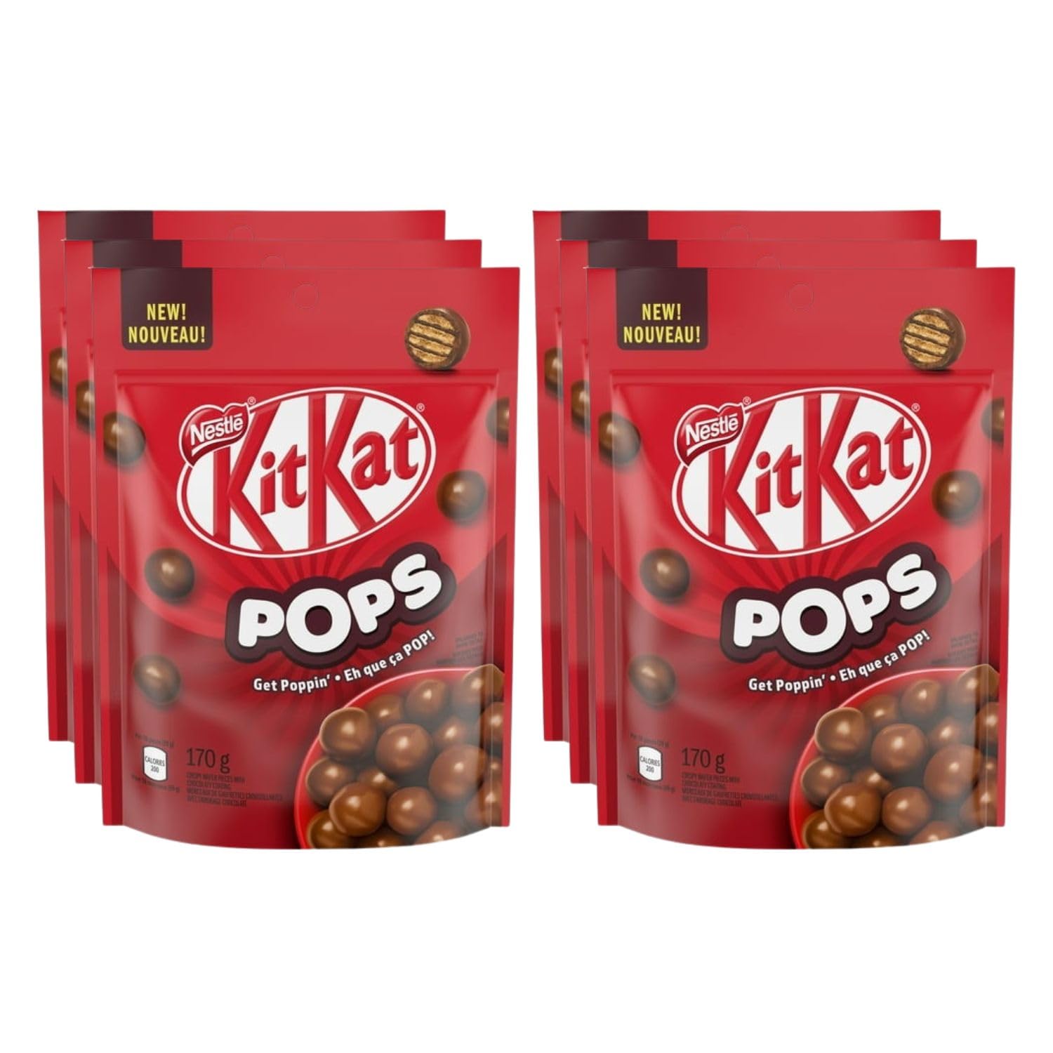 Generic KIT-KAT POPS Milk Chocolatey Snacks Pouch, 170 g/6 oz (Pack of 6) Shipped from Canada