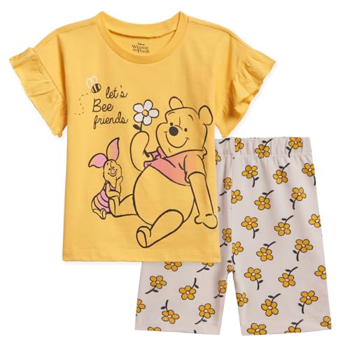 Disney Winnie the Pooh T-Shirt and Bike Shorts Outfit Set Infant to Toddler Sizes (12 Months - 5T)