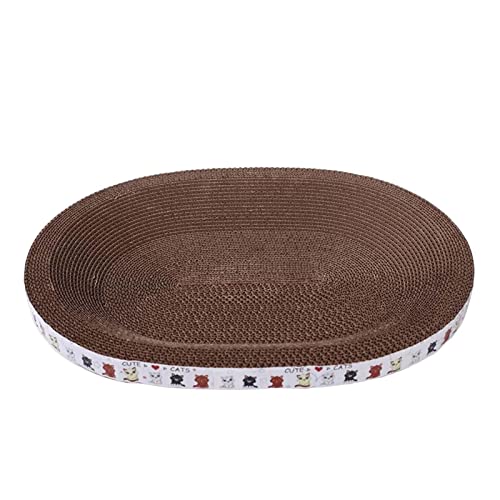 Cat Scratcher Pad Bed Scratching Board Interactive Play Toy Corrugated Cardboard Lounge Grinding Claw Bowl for Prevents Furniture Damage, 55cmx42cmx9cm